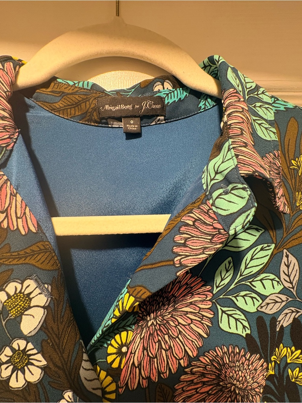 J. Crew Navy Floral Midi Dress with Pink, Teal & Yellow Accents - Picture 4 of 10